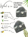 Natural Ingredients in Charcoal Tea Tree Soap Bar