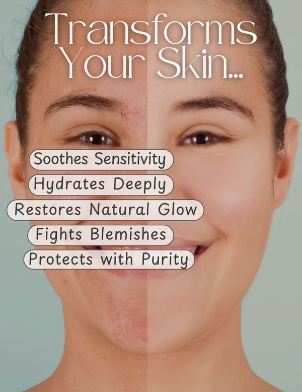Glowing skin after using lavender-infused handmade soap