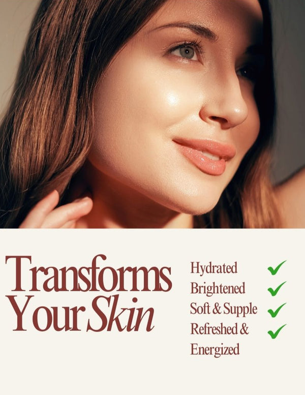 Before-and-after transformation of skin using ABC Layered Soap, revealing bright, hydrated, and nourished skin