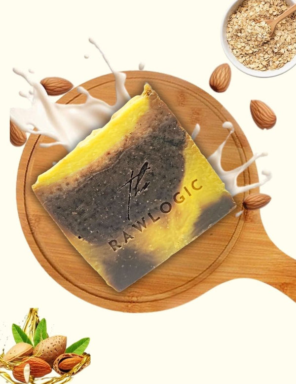 The RawLogic Almond & Oatmeal Nourish Bar – Gentle, handmade soap for sensitive and baby skin