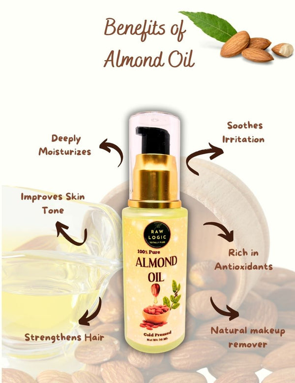 Benefits f almond oil for skin,body and hair the rawlogic