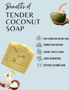 Key benefits – Deep hydration, skin soothing, and post-sun relief from natural coconut soap