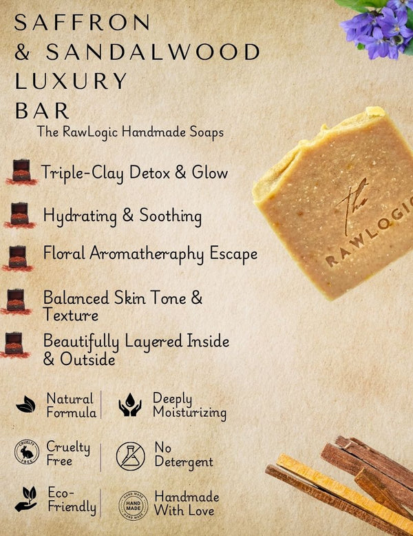 Soap benefits – Reduces blemishes, enhances glow, soothes skin, brightens tone