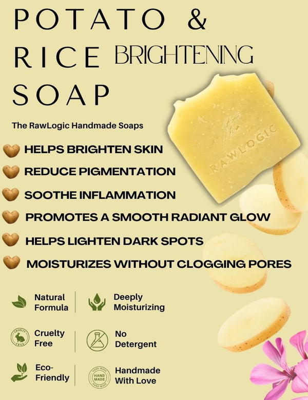 Key Benefits of Potato & Rice Soap – De-Tan, Pigmentation Removal, Skin Glow.