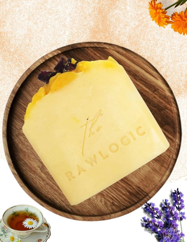 The RawLogic Calendula Chamomile Baby Bar – Natural Handmade Soap for Babies & Sensitive Skin