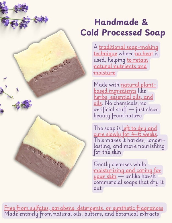 Traditional cold-process handmade soap being poured