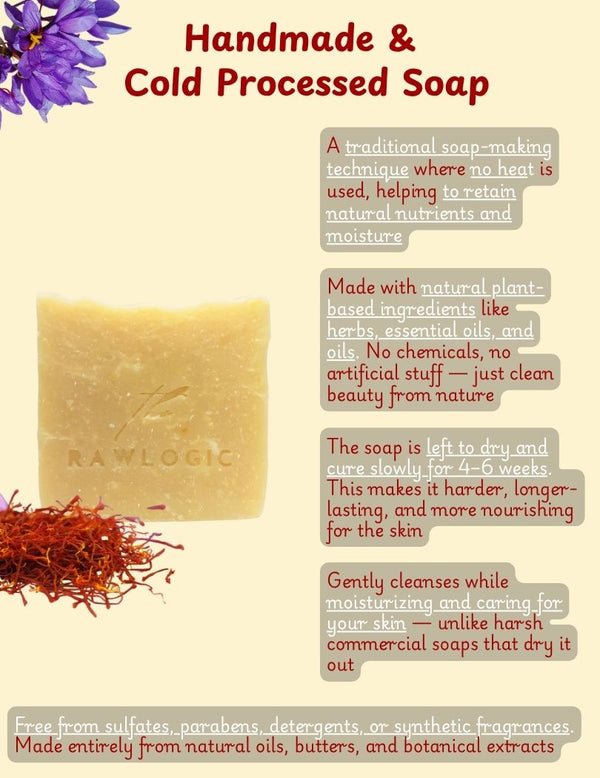 Cold process soap making – Handmade method preserving all nutrients from milk and saffron