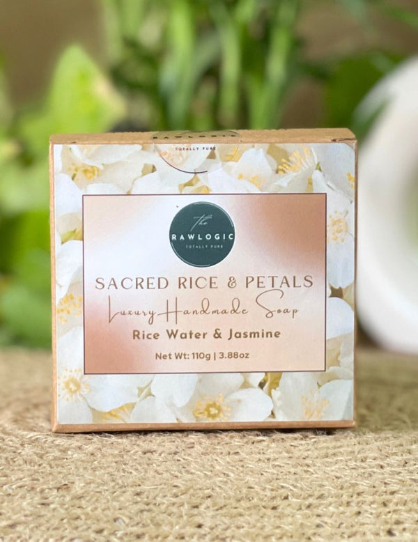 Individual soap from Ayurvedic Glow Soap Pack | Hibiscus Amla, Milk & Saffron, Sacred Rice & Jasmine | Each 90 gms X 3 – crafted for natural glow and care.