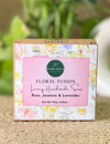 The RawLogic Floral Fusion Layered Soap – Aromatherapy Bar with Rose, Lavender & Jasmine for Radiant Skin