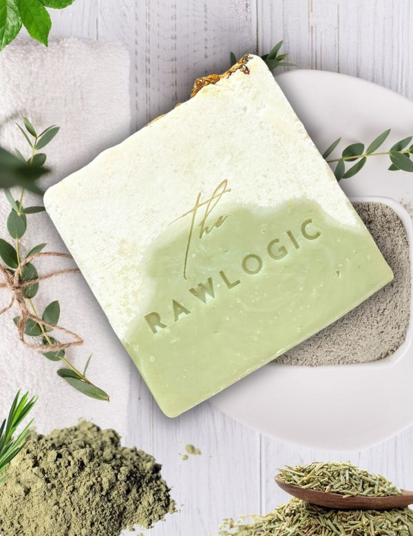 French Green Clay Detox Soap Bar for Acne and Oil Control