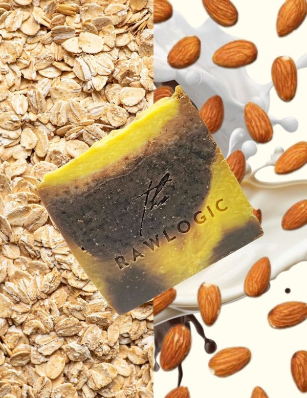 Key ingredients in Almond & Oatmeal Soap – Almond milk and colloidal oats for skin nourishment