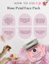 How to use The RawLogic 100% Pure Rose Petals Face Pack – Simply mix with water, apply to face, and let it work its magic for radiant skin