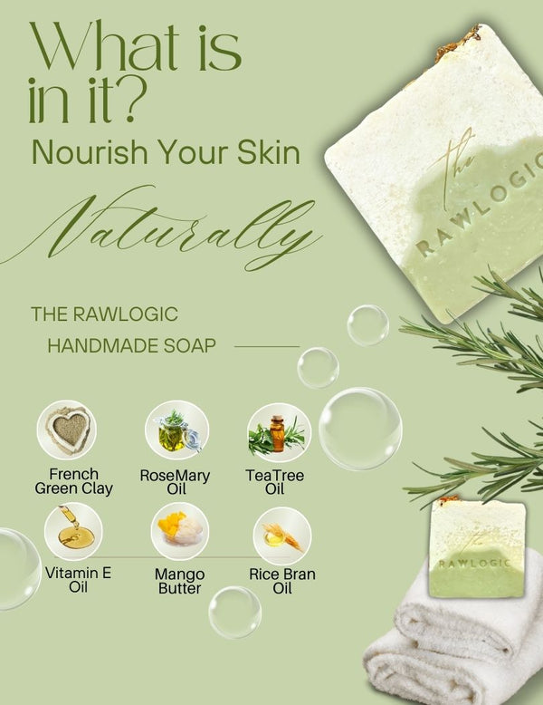 Full Ingredient List of The RawLogic French Green Clay Detox Bar