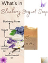 Top ingredients list – Blueberry puree, yogurt, shea butter, coconut oil, and lavender vanilla oils