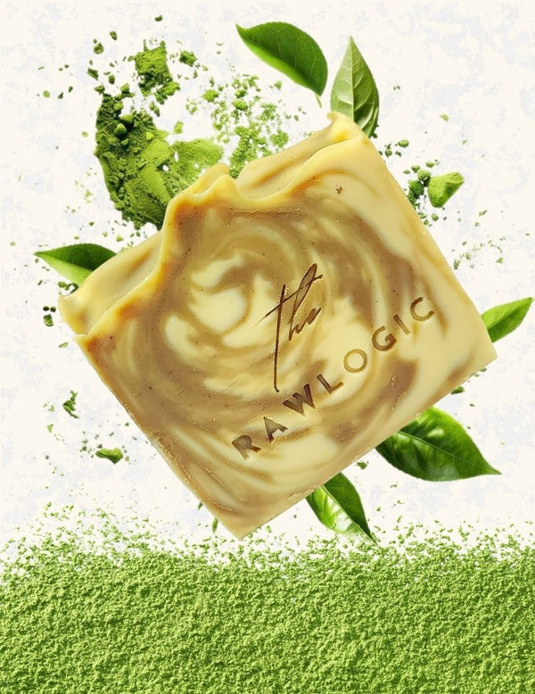 The RawLogic Matcha Tea & Lemongrass Bar – Handmade soap for detoxifying and refreshing skin