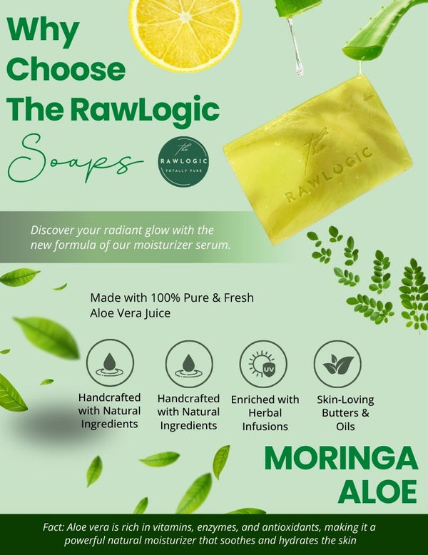 Why choose RawLogic Handmade Soaps? 100% natural, cold-processed, sustainable, and skin-friendly with powerful botanical ingredients