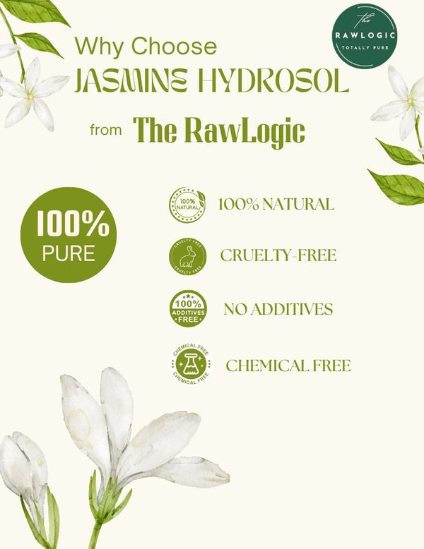 Why Choose Rawlogic Jasmine Hydrosol – Natural, Gentle, and Effective for Skin & Hair Care