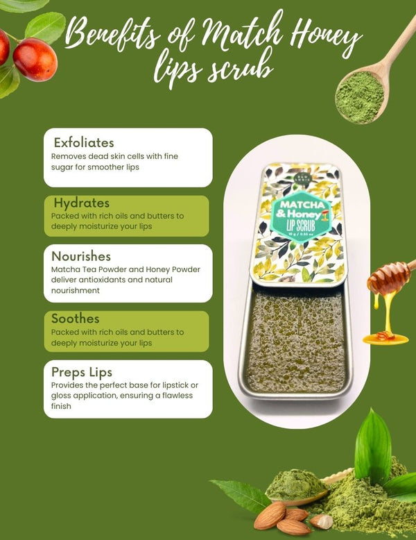 Key Benefits of Rawlogic Matcha Honey Lip Scrub for Smooth, Healthy Lips