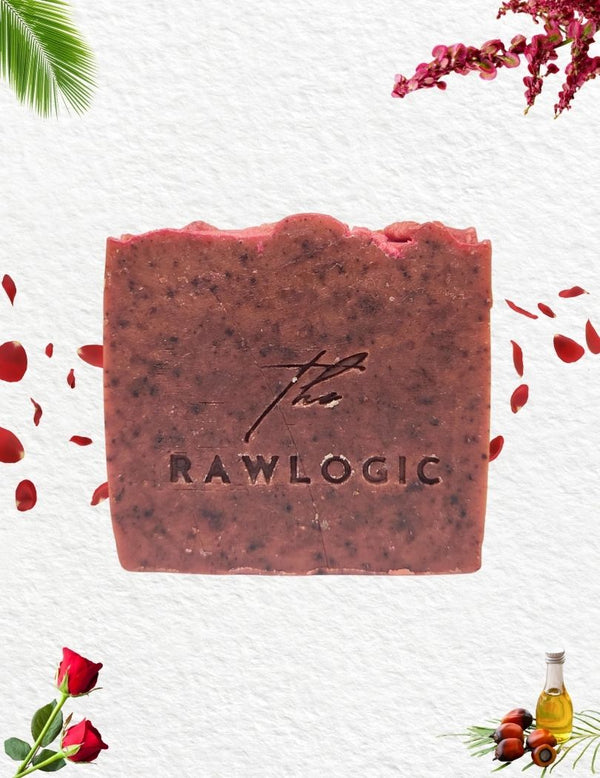 The RawLogic Rhubarb Gentle Glow Bar – handmade soap for radiant, sensitive skin