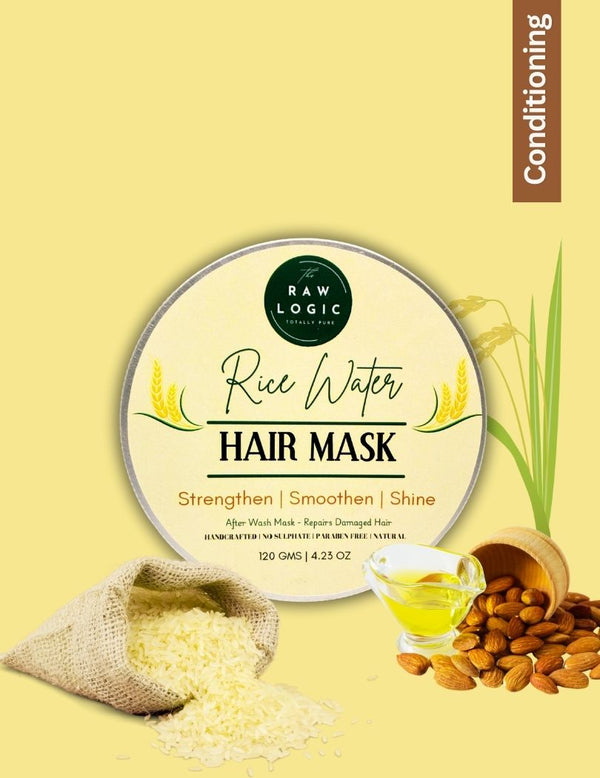 The RawLogic Rice Water Hair Mask Front View - Nourishing Hair Care Solution