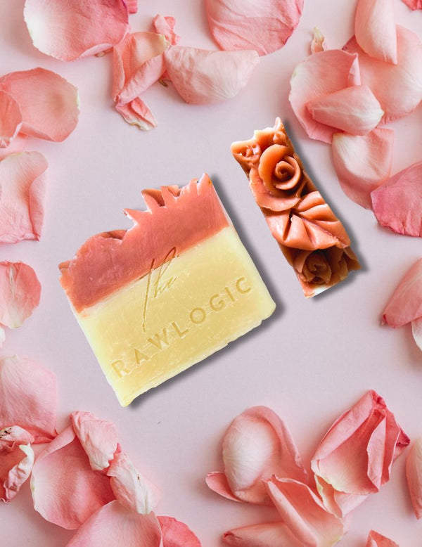 Rose Luxe Soap Bar with Rose Petals and Rose Clay