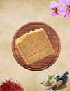 The RawLogic Saffron & Sandalwood Luxury Bar – Golden handcrafted soap with royal ingredients