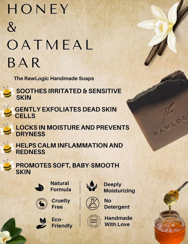 Skin benefits of Honey & Oatmeal Bar – Calms, soothes, and deeply nourishes sensitive skin