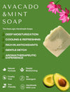 Benefits of Avocado & Mint Cream Bar – soothes, hydrates, cools and calms irritated skin
