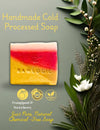 Aesthetic Soap Display with Strawberry and Frangipani Notes