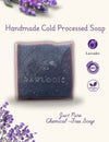 Elegant handcrafted lavender soap with calming aroma