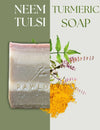 Cold Processed Neem Soap with Fresh Basil, Turmeric, and neem