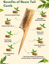 Informative visual showing benefits of switching to neem wooden comb