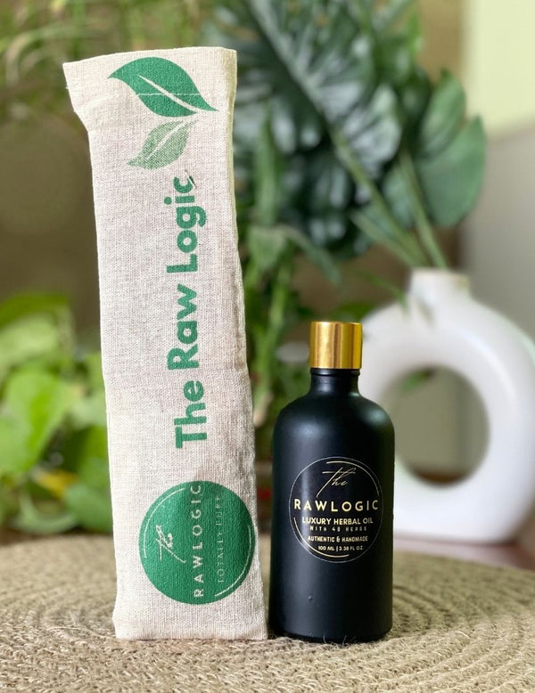 Strong Roots 48+ Herbs Hair Oil & Neem Wooden Comb Combo
