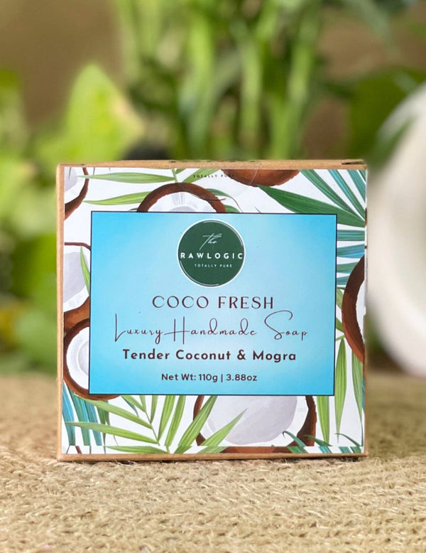 Coco Fresh (Tender Coconut & Mogra) & Pumpkin Pop soap bar – nourishing herbal soap.