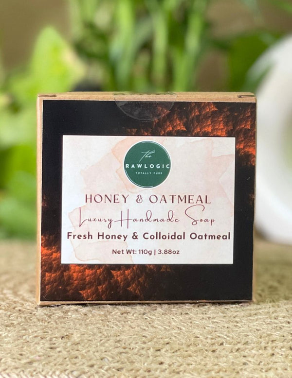 Honey Oatmeal soap bar – natural handmade skincare.