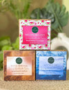 Refreshing Summer Soap Pack | Watermelon, Sandalwood Saffron & Icy Mint | Each 90 gms X 3 – handmade herbal soap combo with Watermelon, Sandalwood Saffron & Icy Mint.