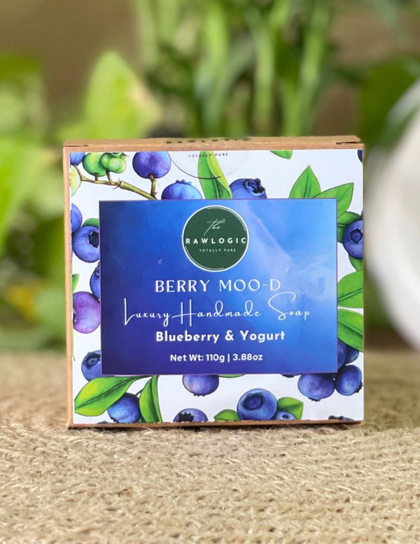 Blueberry & Mango Lassi soap bar – nourishing herbal soap.