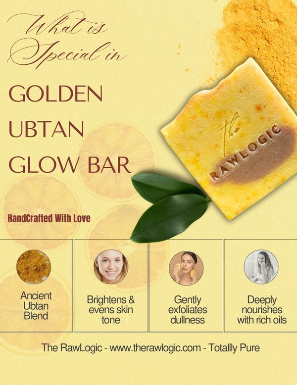 Special features of Golden Ubtan Glow Bar handmade Ayurvedic brightening soap