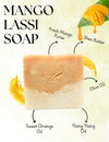 Hero ingredients – Real mango puree, sweet orange, and ylang ylang used in the Mango Lassi Soap