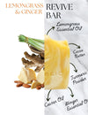 Hero ingredients – Fresh ground ginger, turmeric powder, lemongrass essential oil