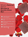 What’s special – rare rhubarb infusion, essential oil therapy, cold process crafted